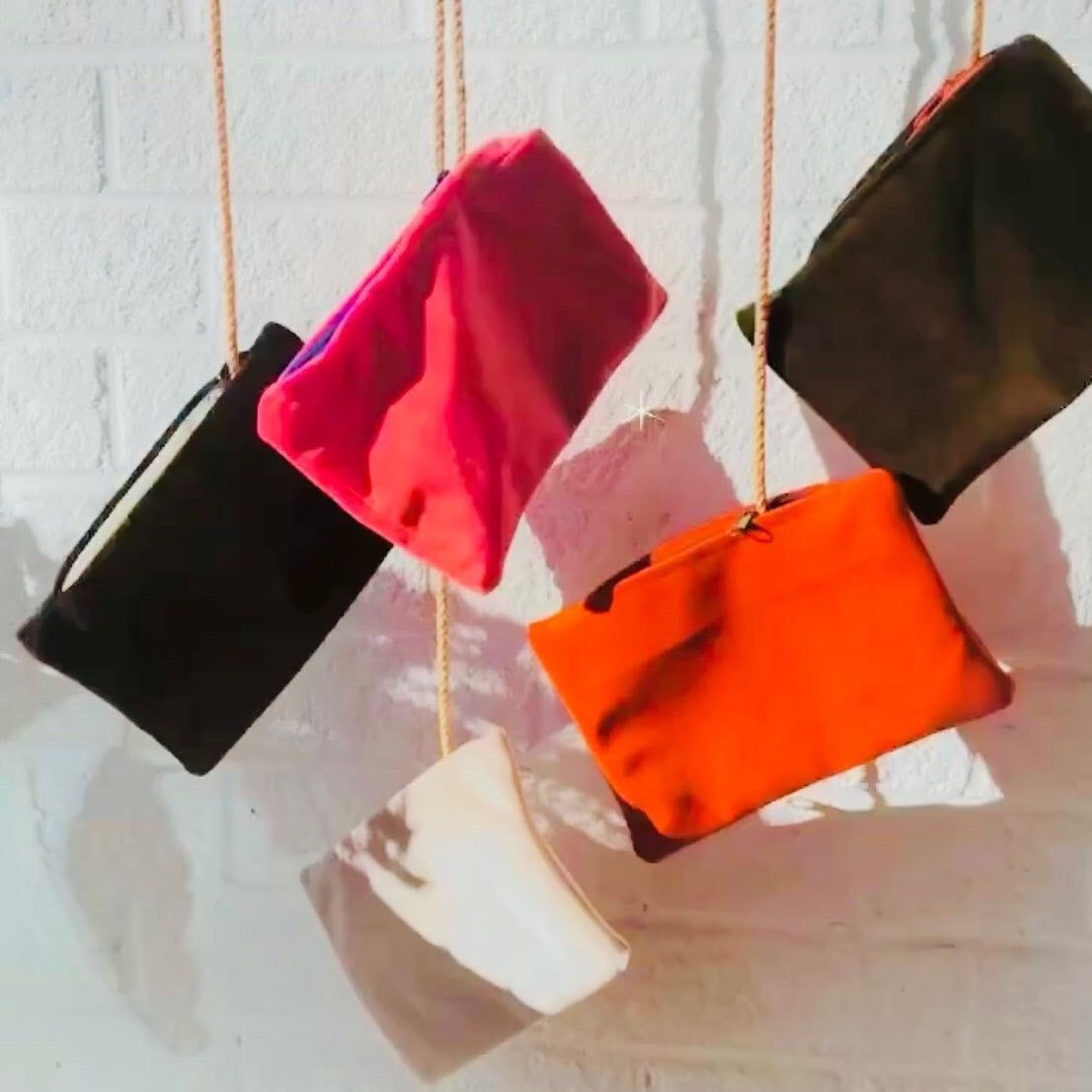 Upcycled Leather Pencil case pouch in Sustainable Splatter Print