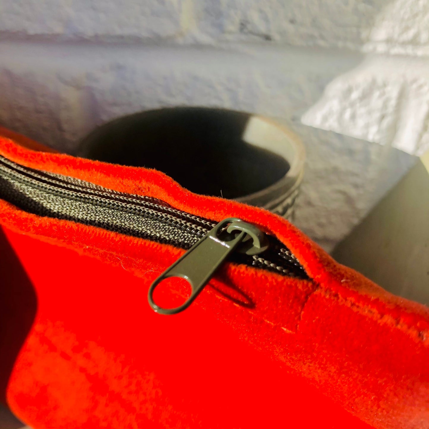 Upcycled Leather Pencil case pouch in Sustainable Splatter Print