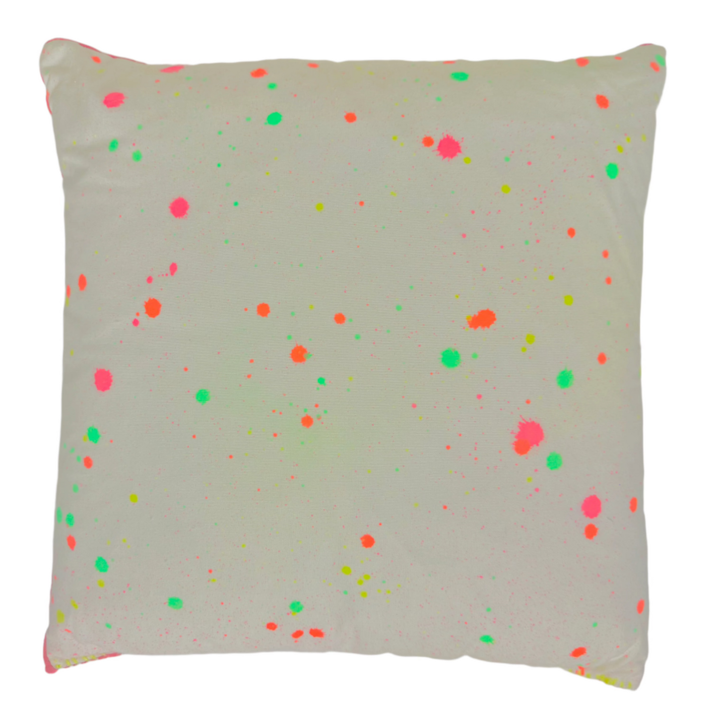 Sustainable Splatter Cushion in Linen & Velvet