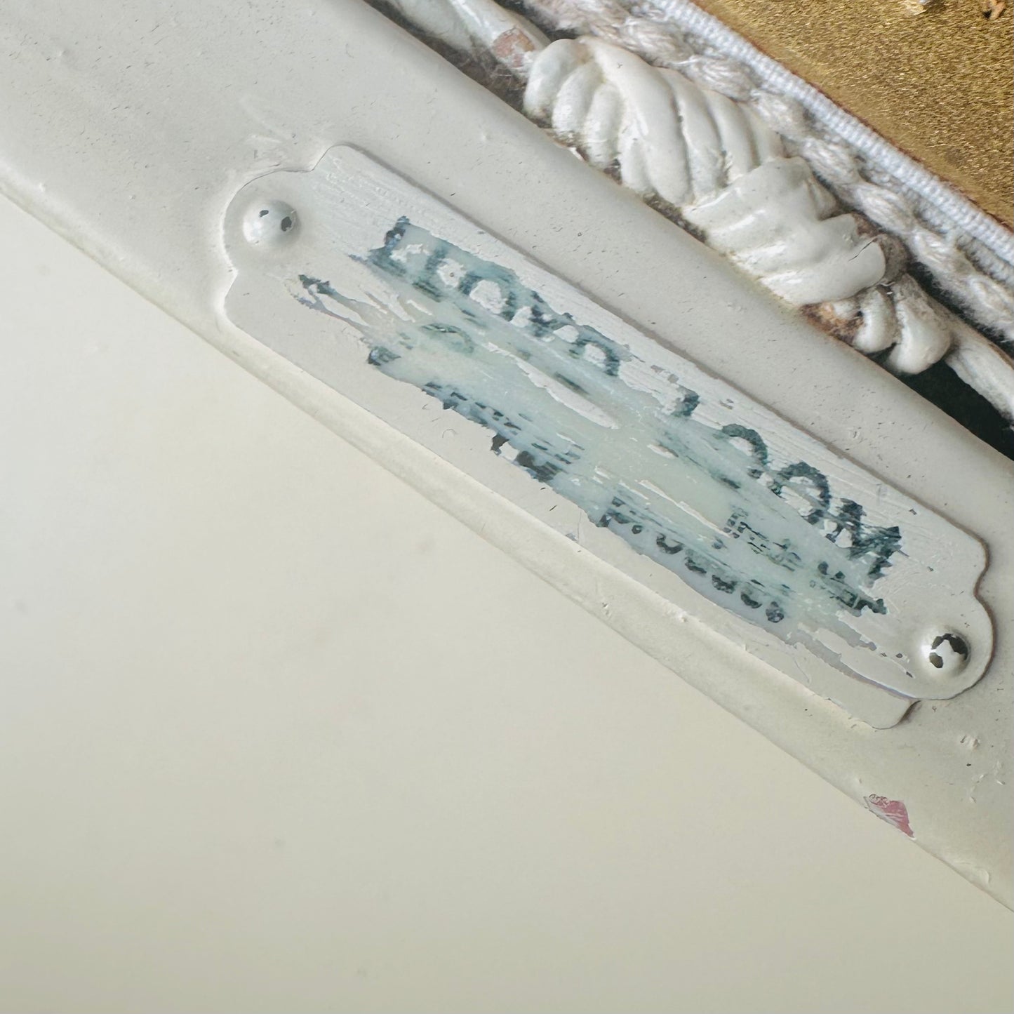 Upholstered Original Lloyd Loom Ottoman Storage Box in Cotton Linen Stripe