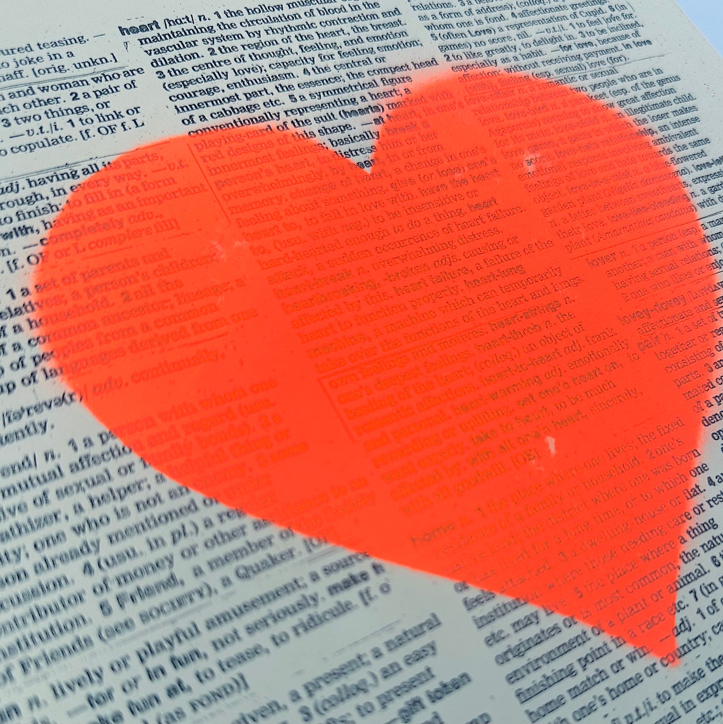 'Spray it with heART' Neon Recycled Paper Print