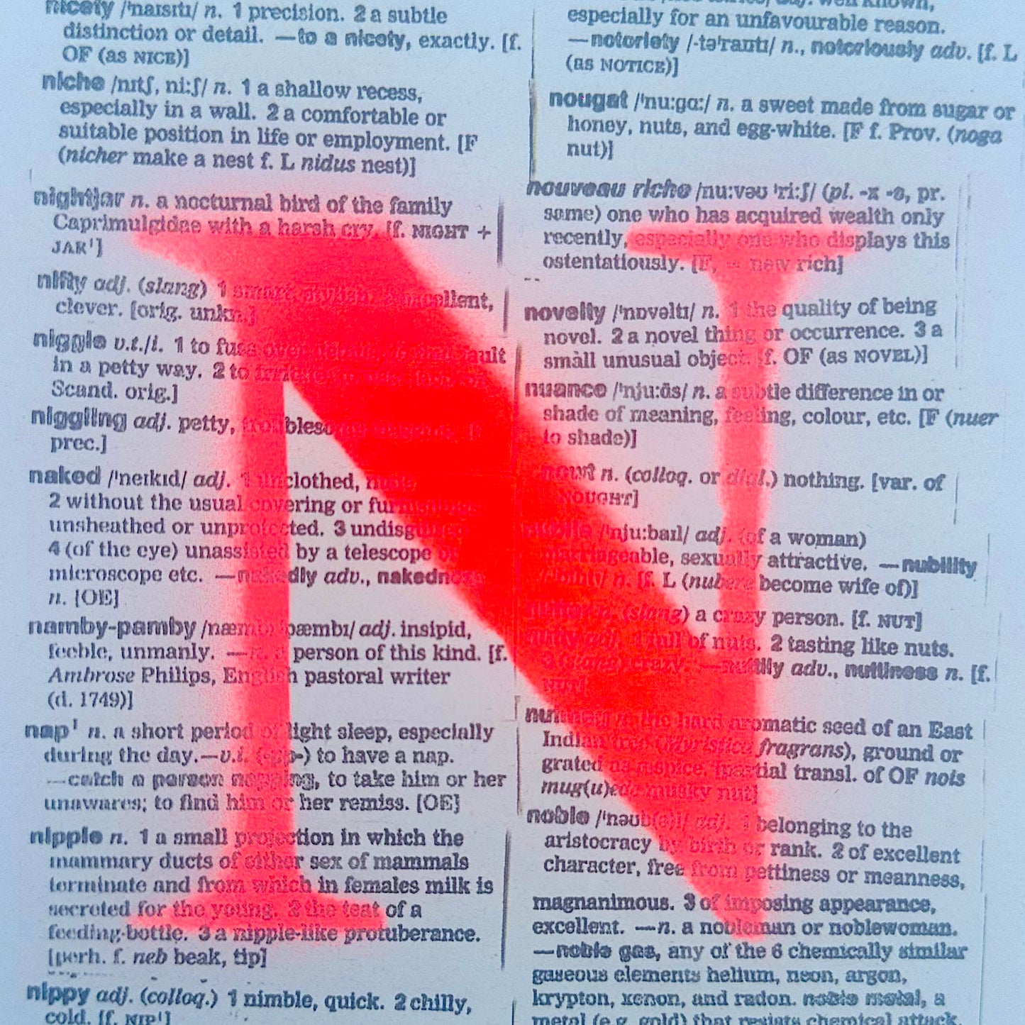 Recycled Neon Initial Typography Print
