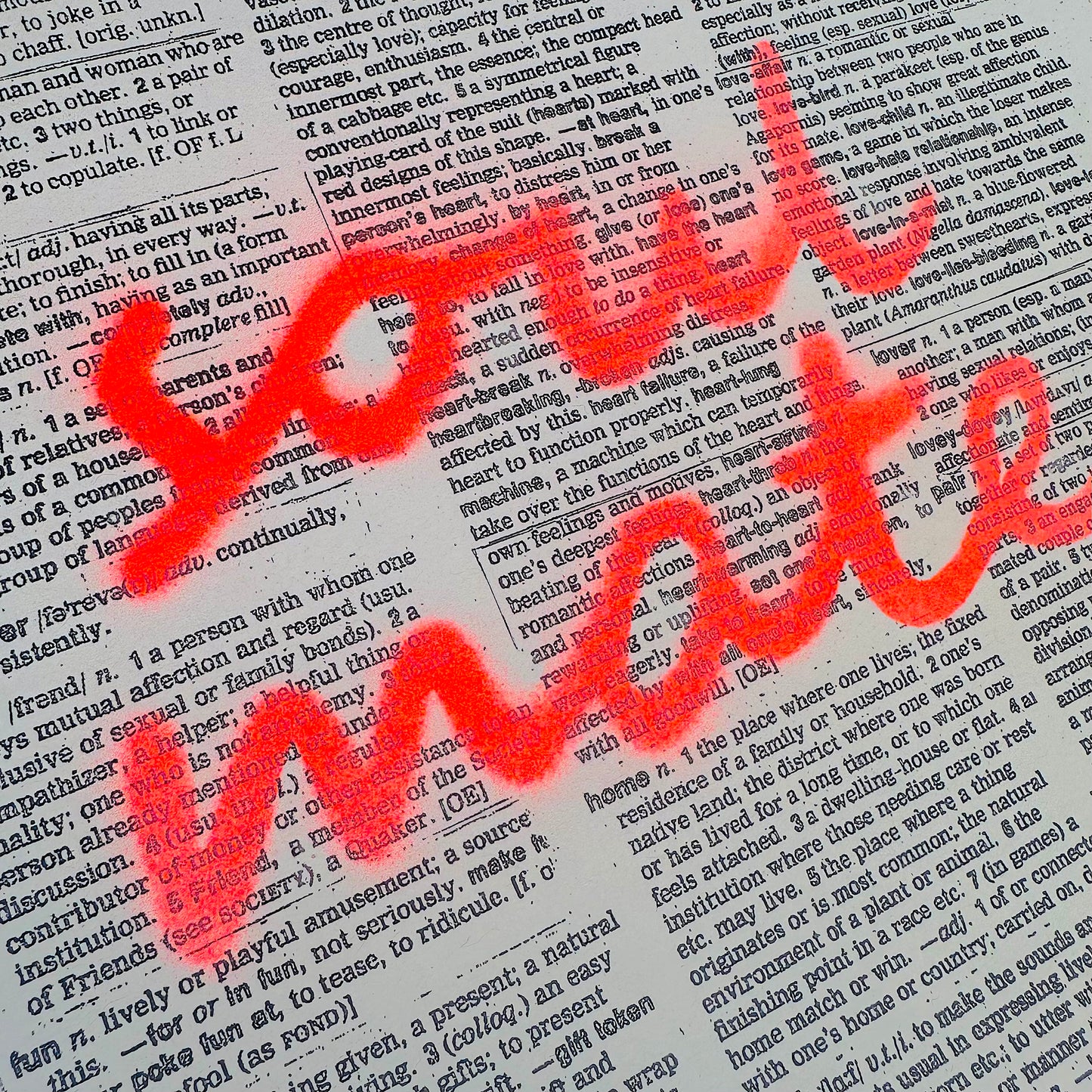Recycled Spray it with.....Neon Print