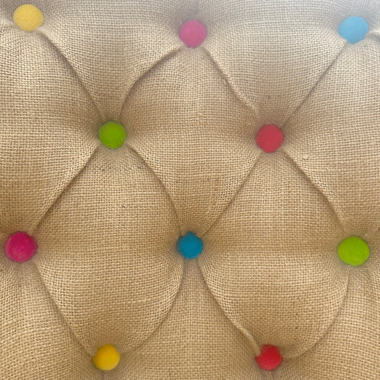 Upholstered Sustainable ‘Smartie’ Re-purposed Hessian Sack Seat