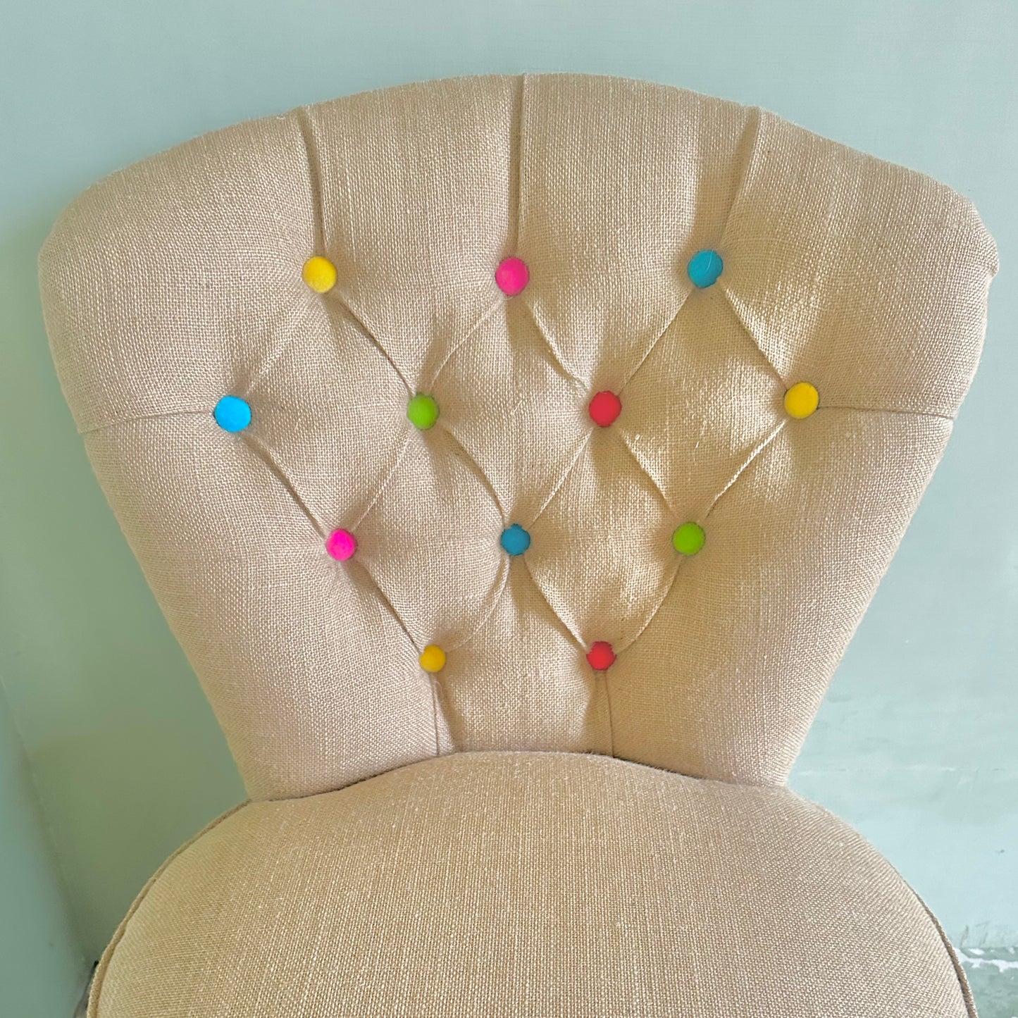 Upholstered Sustainable ‘Smartie’ Re-purposed Hessian Sack Seat