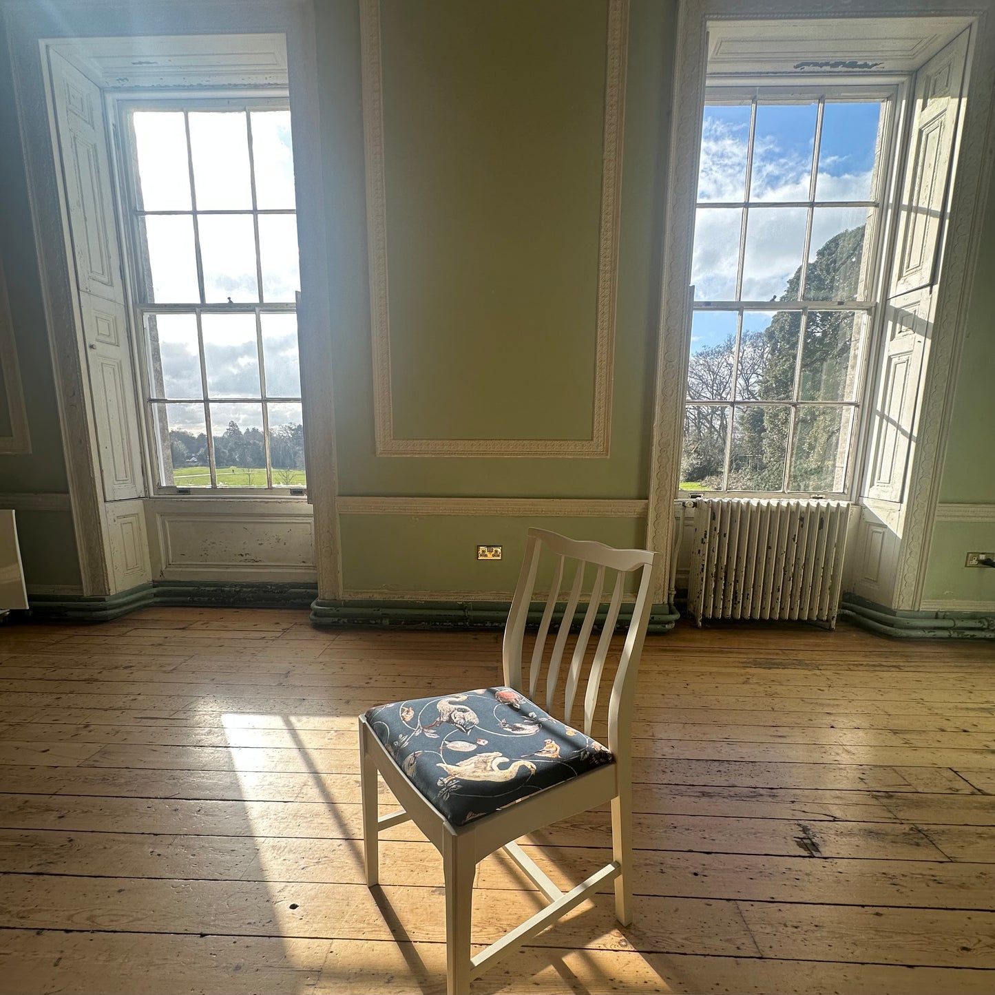 Vintage Stag Dining Chair Upholstered in House of Hackney fabric