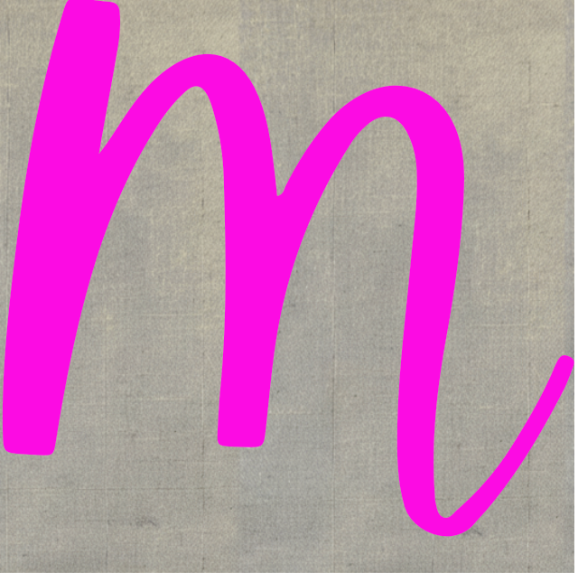 Hand-Painted Alphabet Initials Linen Table Napkins