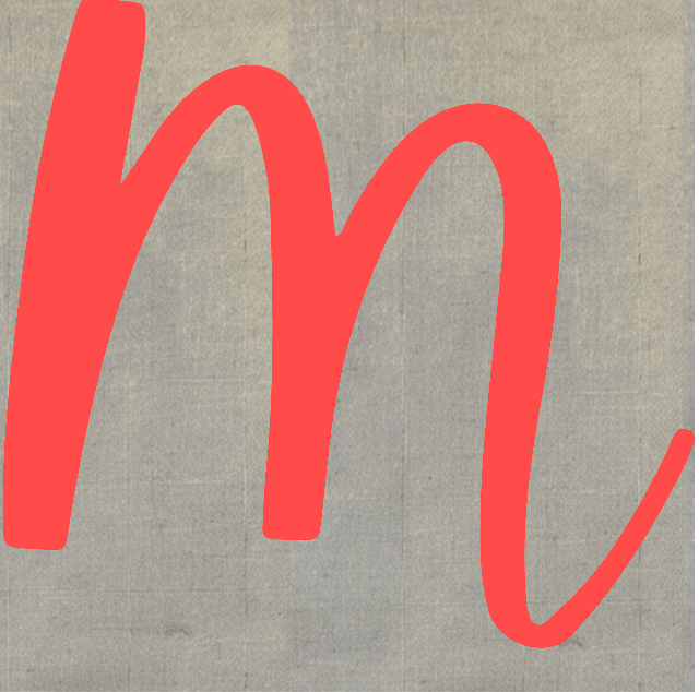 Hand-Painted Alphabet Initials Linen Table Napkins