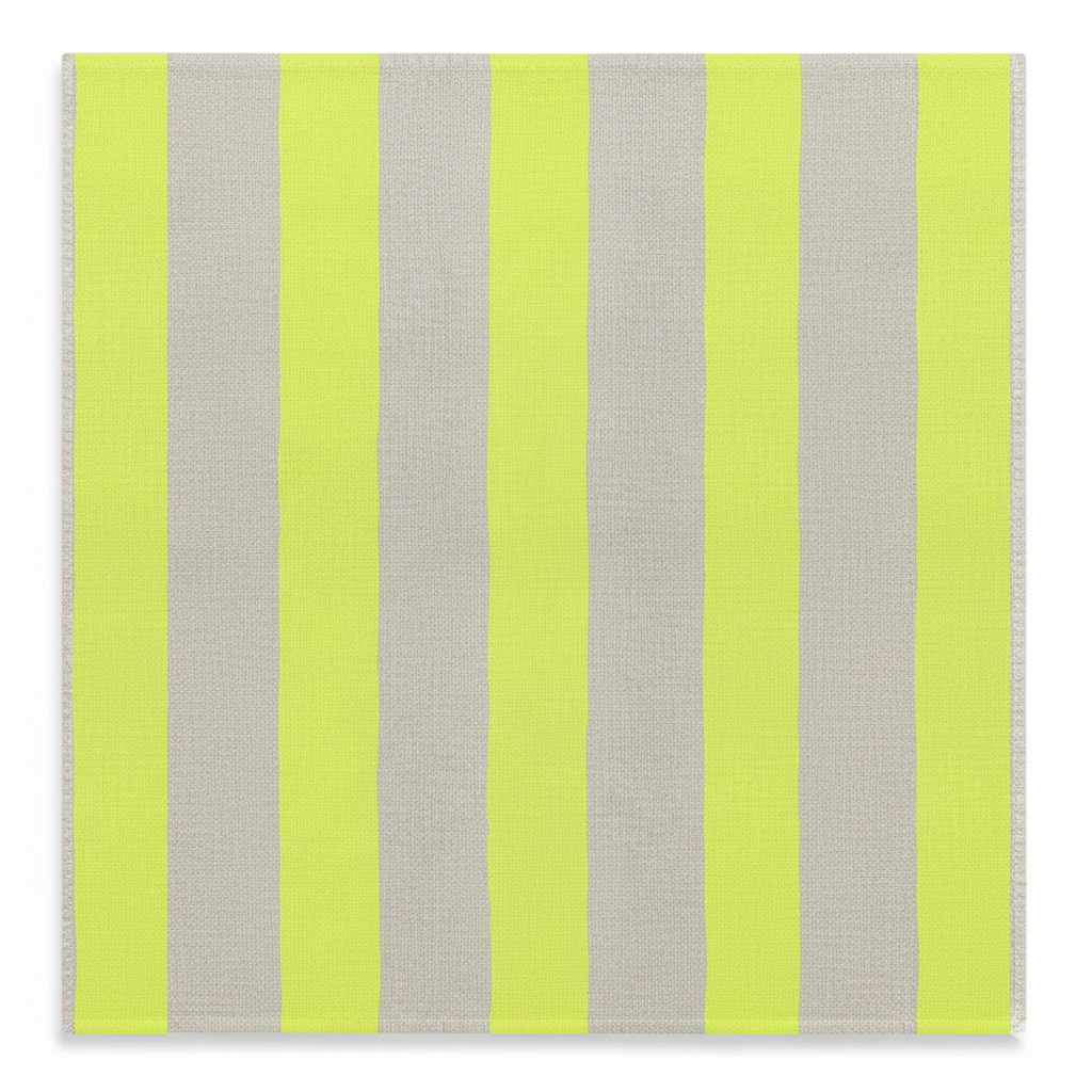 Hand-Painted Stripe print sustainable Linen Table Runner