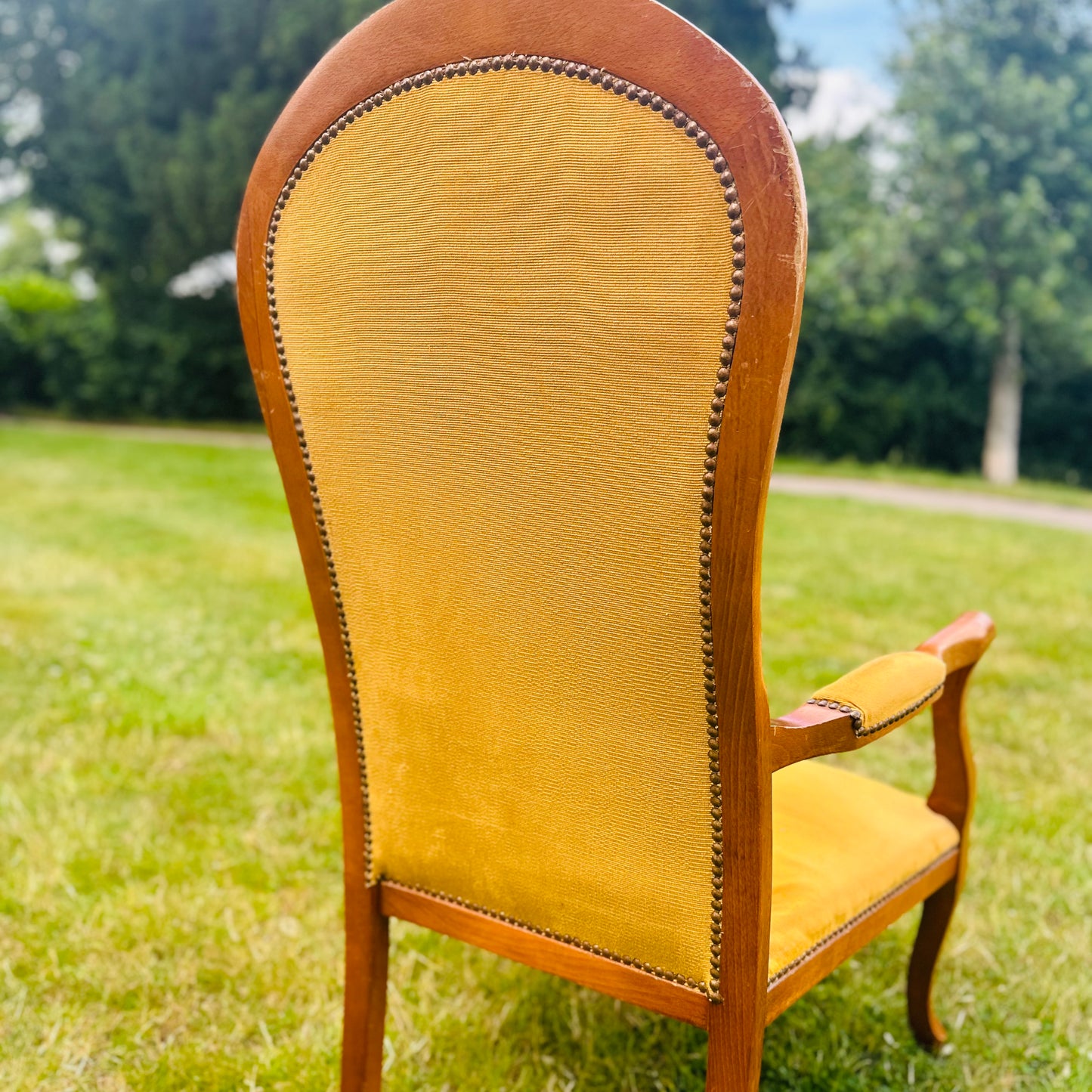 Vintage 19th Century Voltaire Armchair