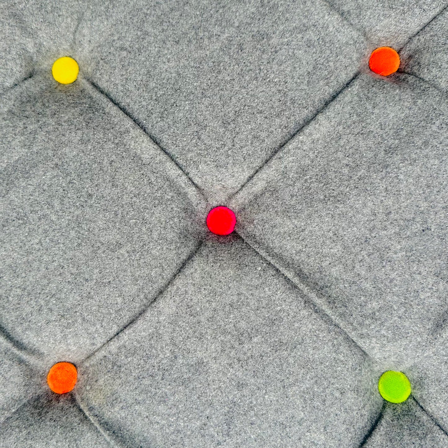 Upcycled Upholstered Circular Colour Coffee Table in Recycled Wool
