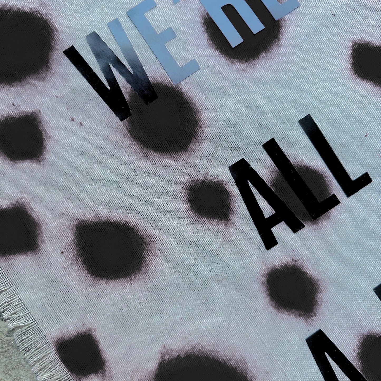 We're All A Bit Dotty: A3 Hand-Illustrated Linen Wall Hanging Print