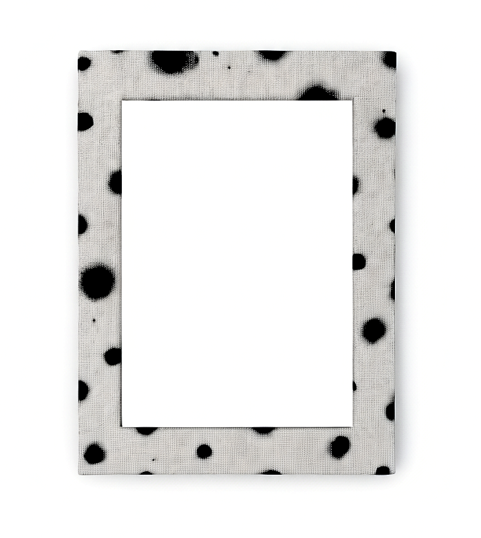 Upcycled Polka Dot Linen fabric covered Photo-Frame A4