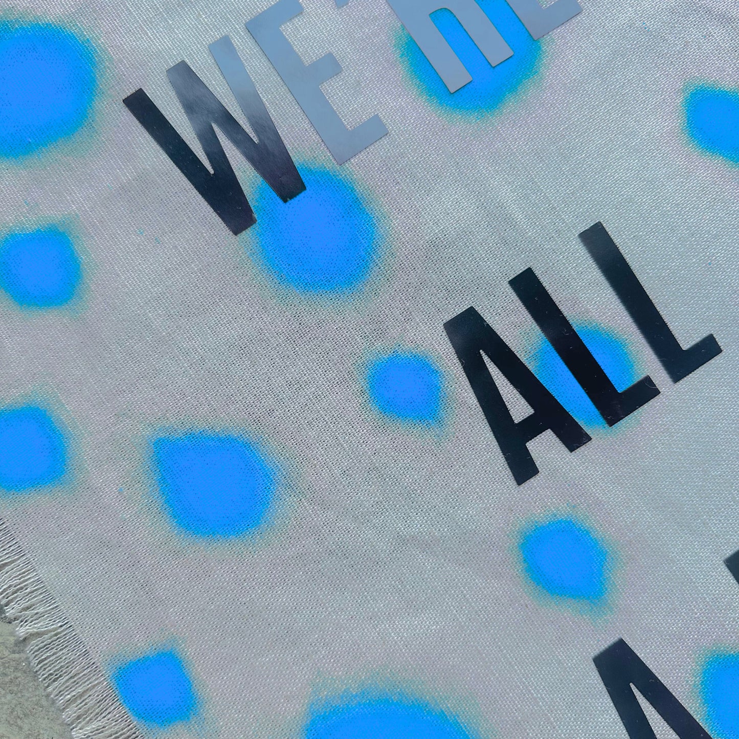 We're All A Bit Dotty: A3 Hand-Illustrated Linen Wall Hanging Print