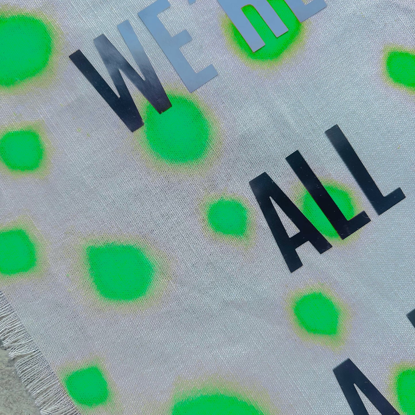 We're All A Bit Dotty: A3 Hand-Illustrated Linen Wall Hanging Print