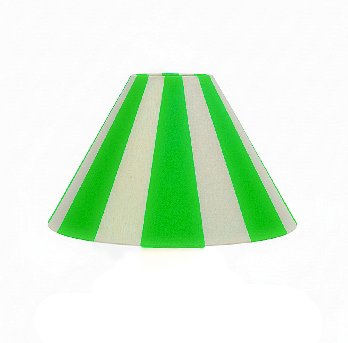 Hand-painted Upcycled Linen Sustainable Lampshade in Stripe print Medium
