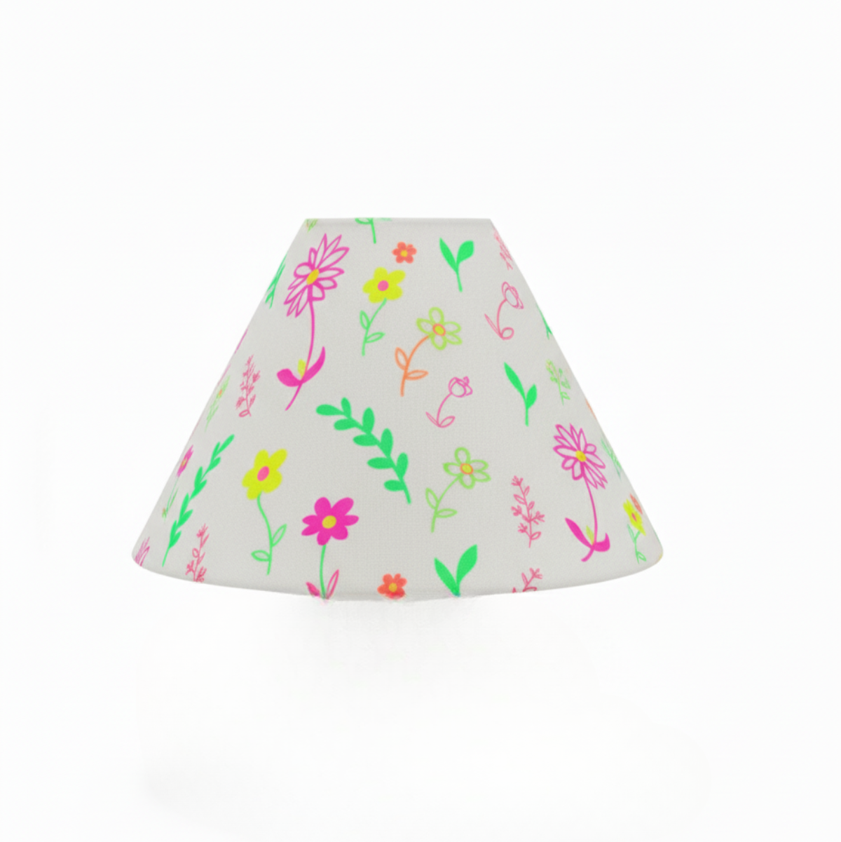 Hand-painted Upcycled Linen Sustainable Lampshade in Floral print large