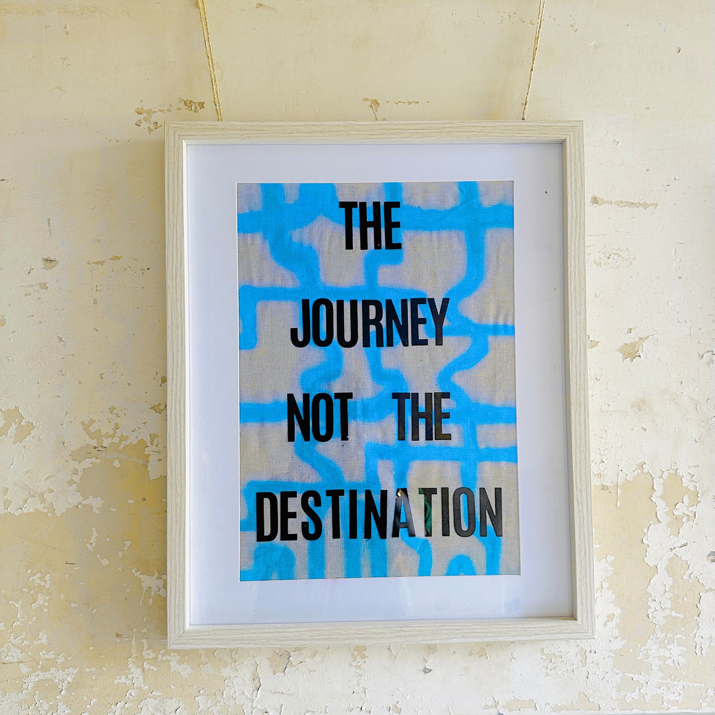 Journey Not the Destination: A3 Hand-Illustrated Linen Wall Hanging Print