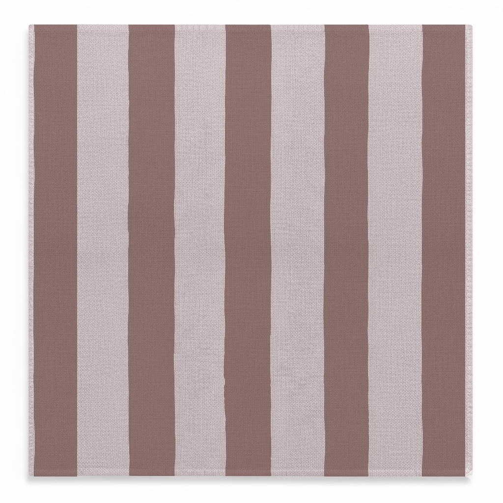 Hand-Painted Stripe Print Linen Table Placemat - Set of 2 (Artisan Table Linen)
