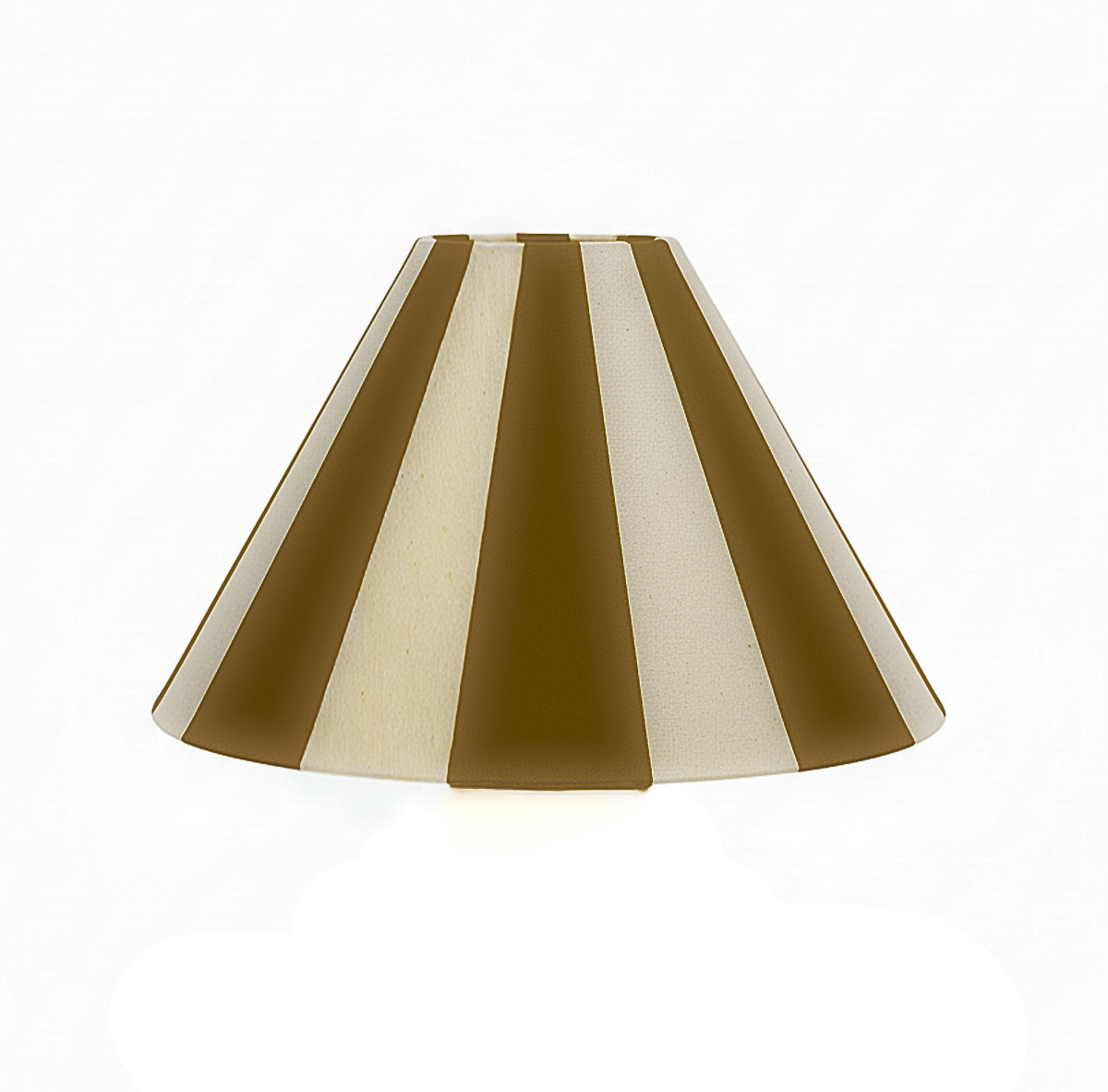 Hand-painted Upcycled Linen Sustainable Lampshade in Stripe print Medium