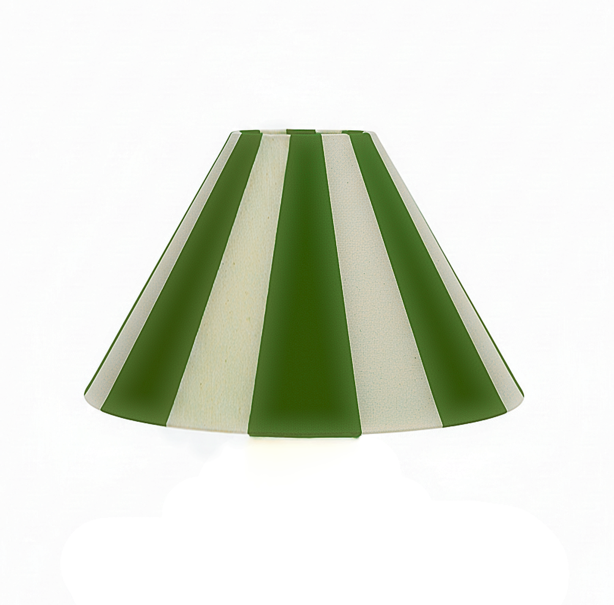Hand-painted Upcycled Linen Sustainable Lampshade in Stripe print Medium