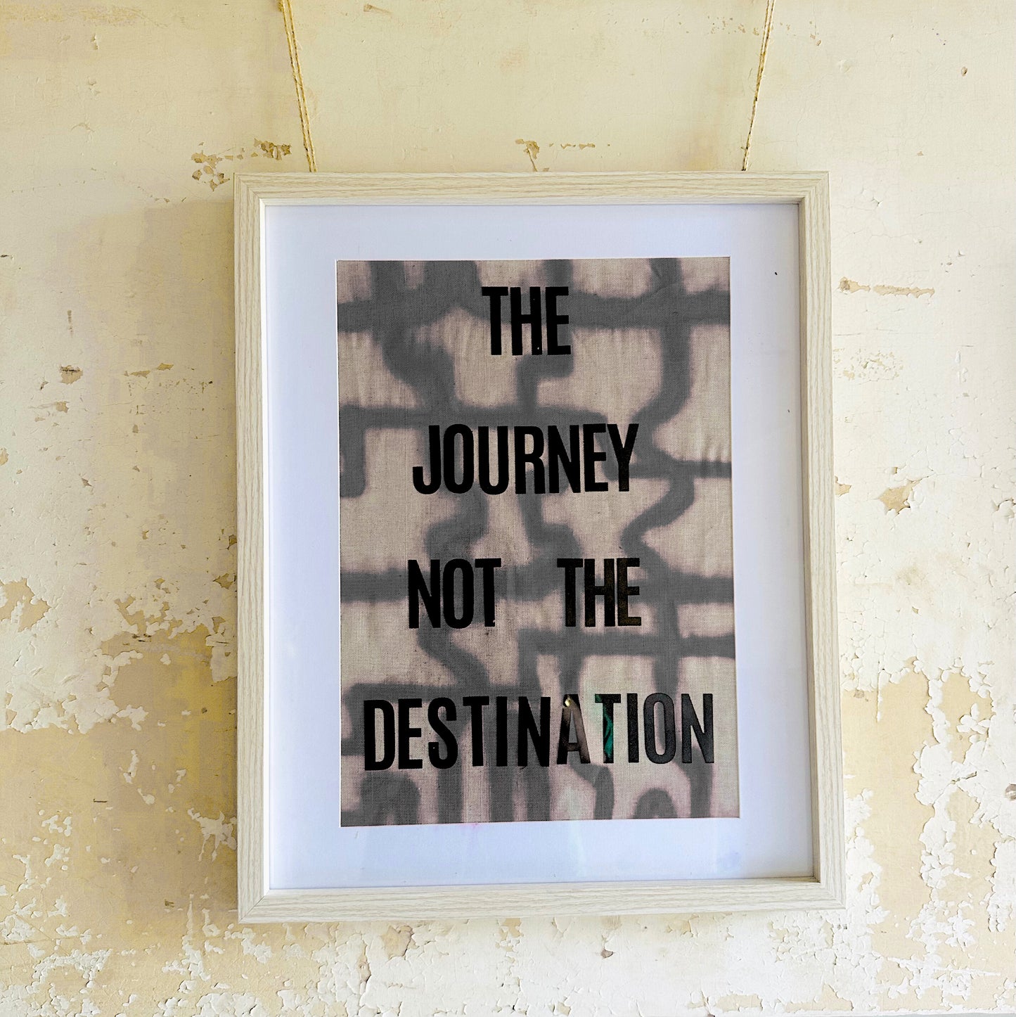 Journey Not the Destination: A3 Hand-Illustrated Linen Wall Hanging Print