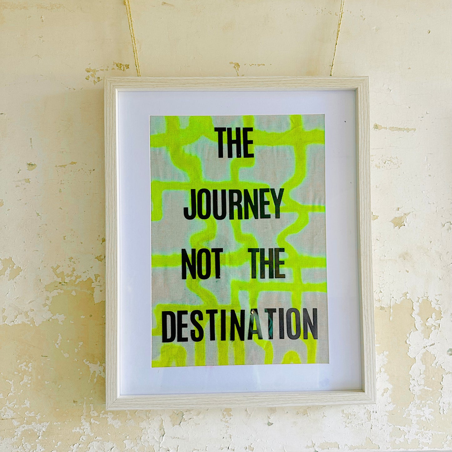 Journey Not the Destination: A3 Hand-Illustrated Linen Wall Hanging Print