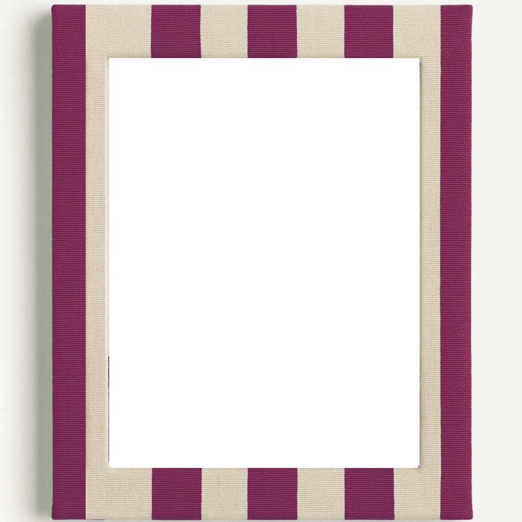 Upcycled Stripe Linen fabric covered Photo-Frame A4