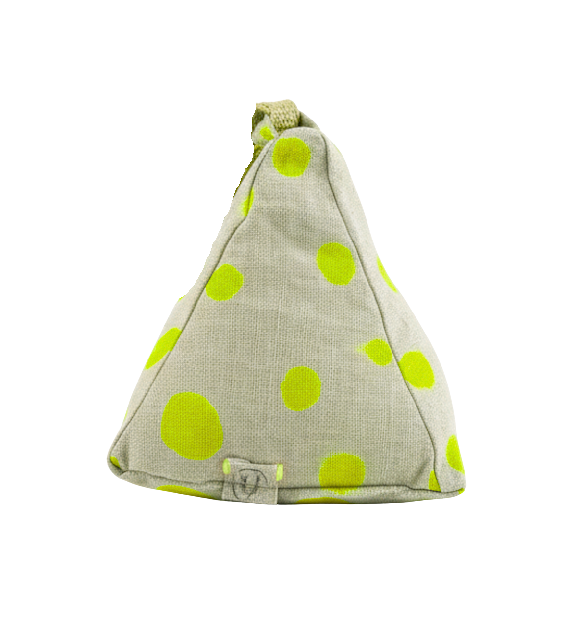 Hand-painted Linen Sustainable Doorstop in Polka Dot print