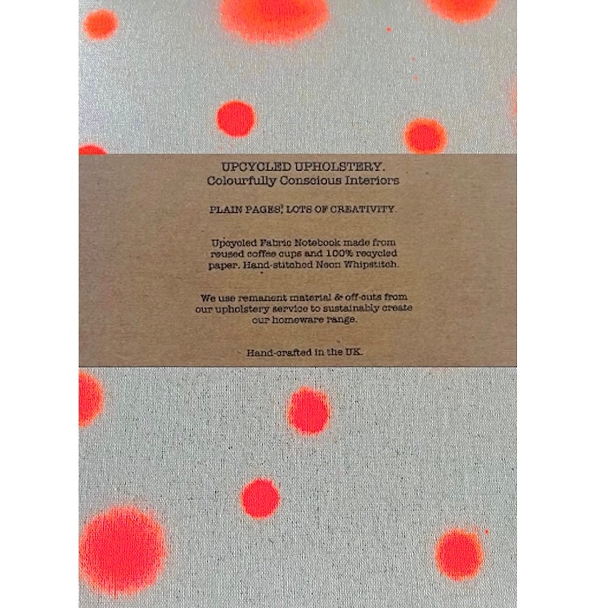 Eco-friendly notebook with removable reusable linen fabric cover