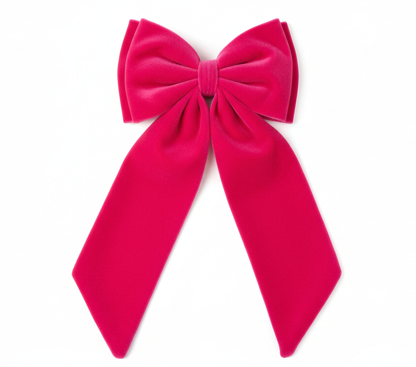 Sustainable Over-sized Velvet Bow Hanging Christmas decoration