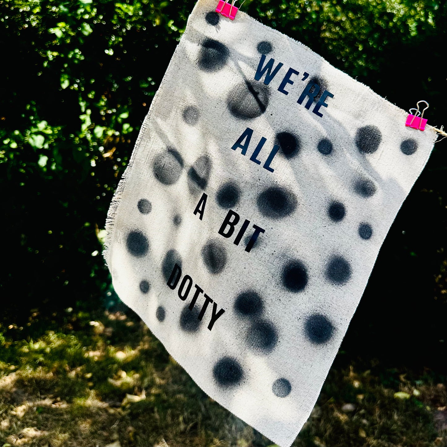 We're All A Bit Dotty: A3 Hand-Illustrated Linen Wall Hanging Print