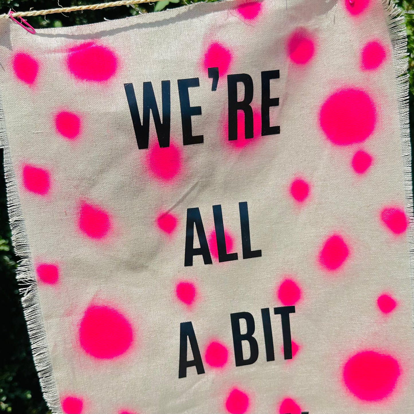 We're All A Bit Dotty: A3 Hand-Illustrated Linen Wall Hanging Print