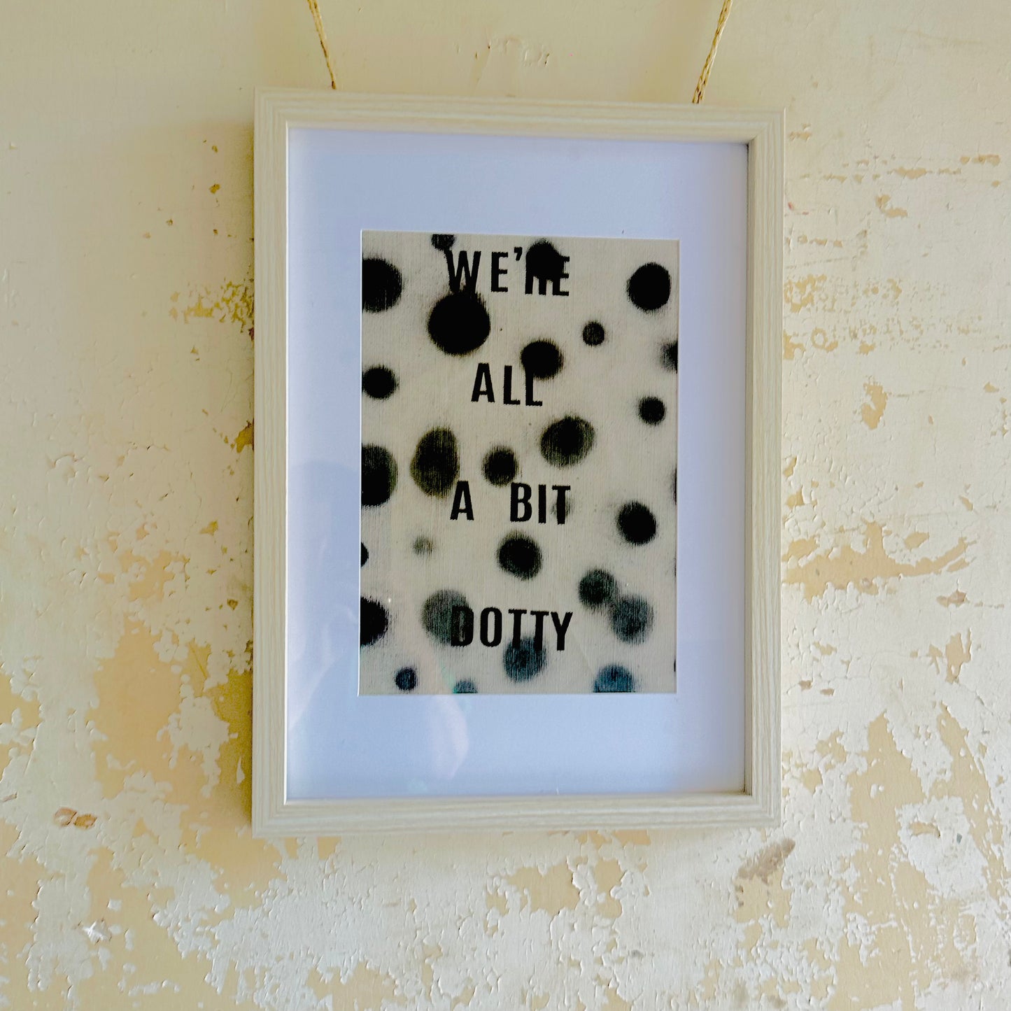 We're All A Bit Dotty: A3 Hand-Illustrated Linen Wall Hanging Print
