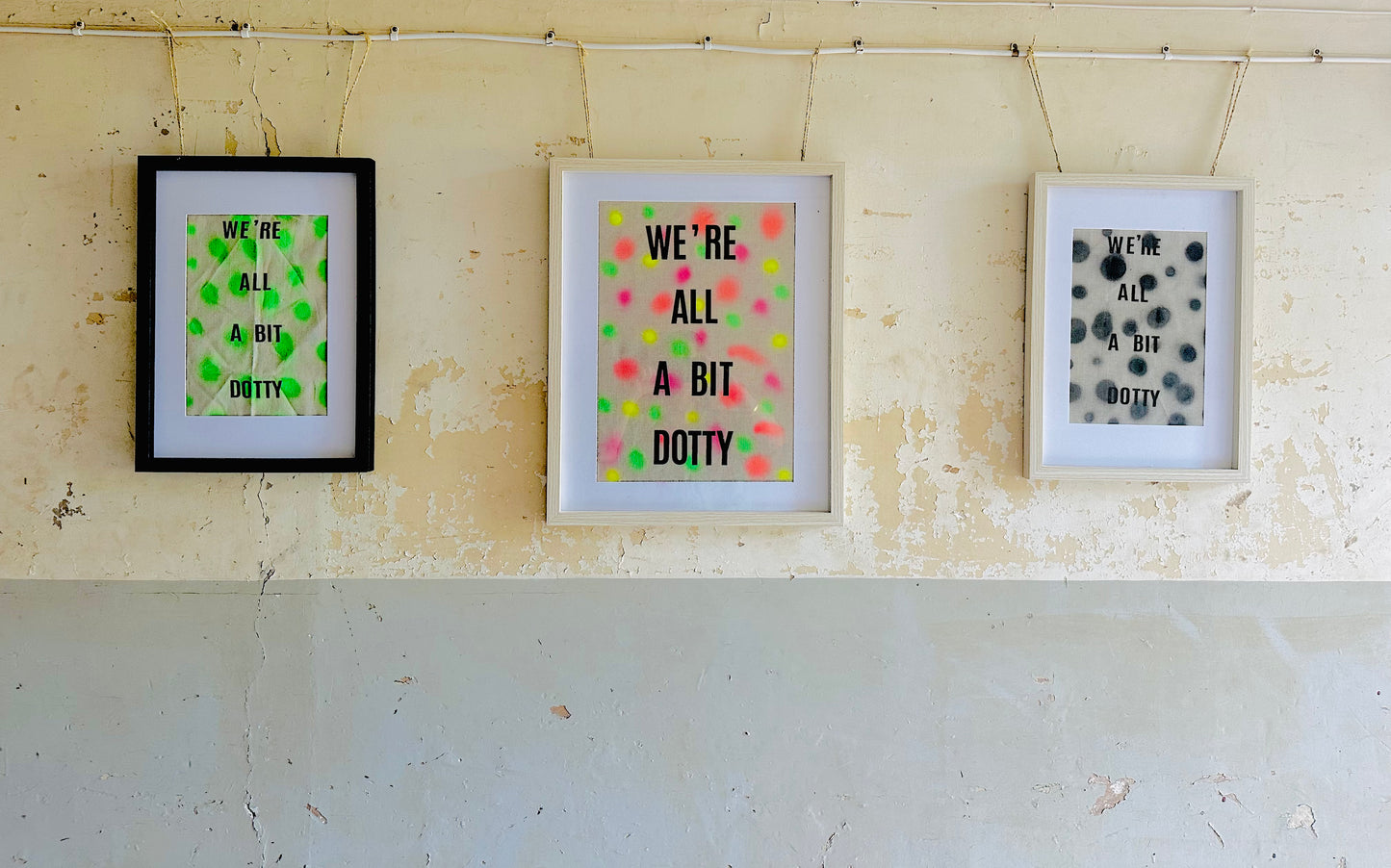 We're All A Bit Dotty: A3 Hand-Illustrated Linen Wall Hanging Print