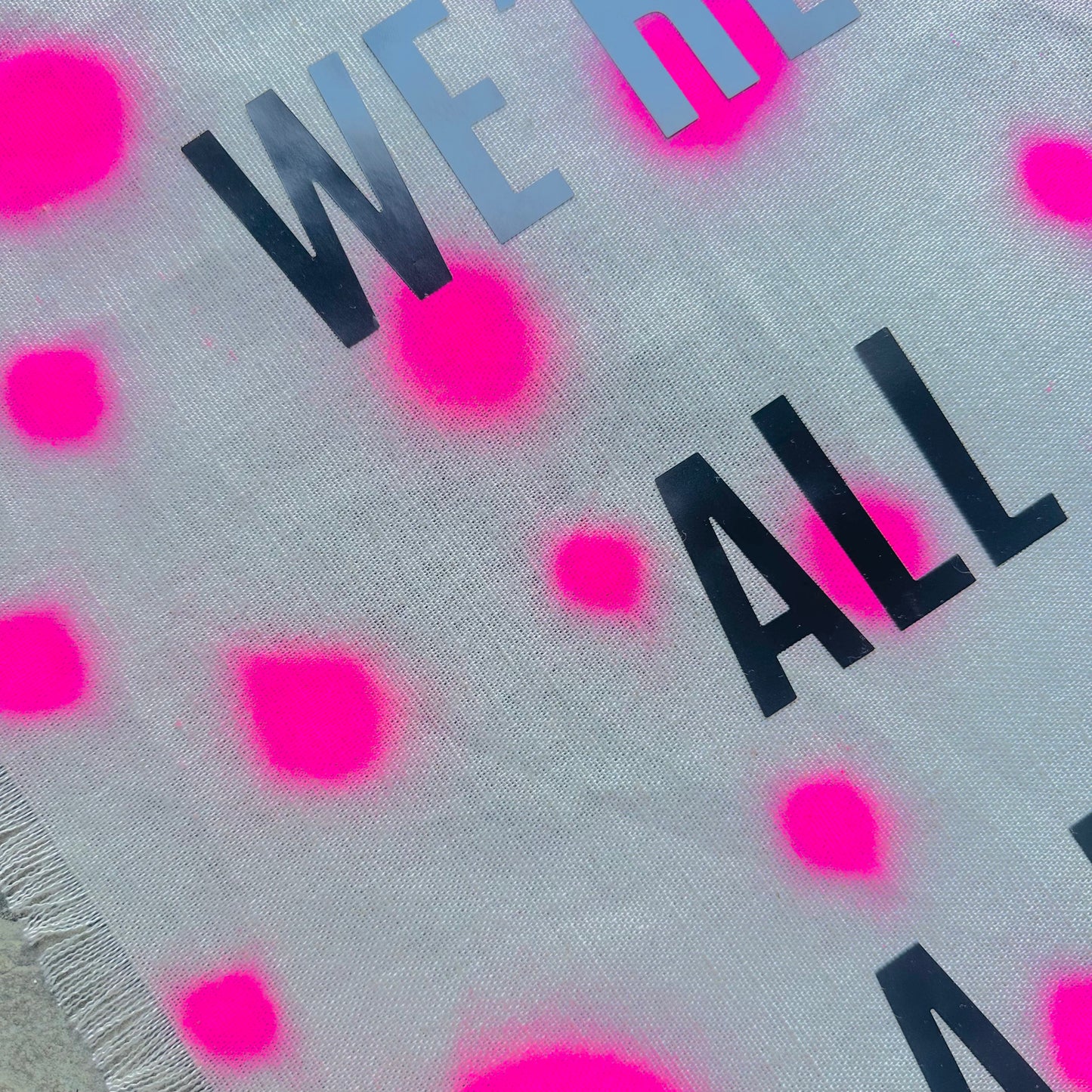 We're All A Bit Dotty: A3 Hand-Illustrated Linen Wall Hanging Print