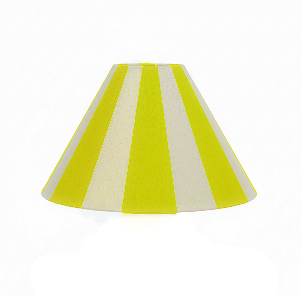 Hand-painted Upcycled Linen Sustainable Lampshade in Stripe print Medium