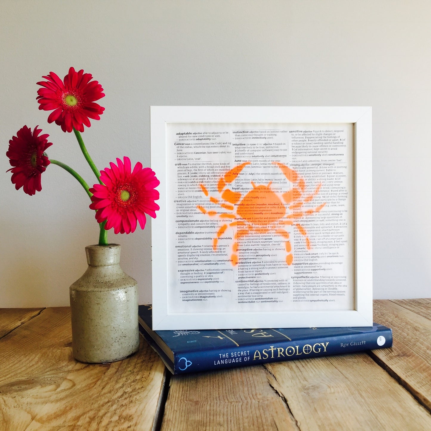 Cancer horoscope recycled print