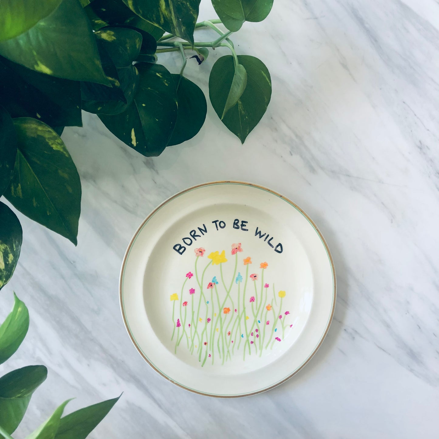 Upcycled “Born to be Wild” by Wedgwood Plates