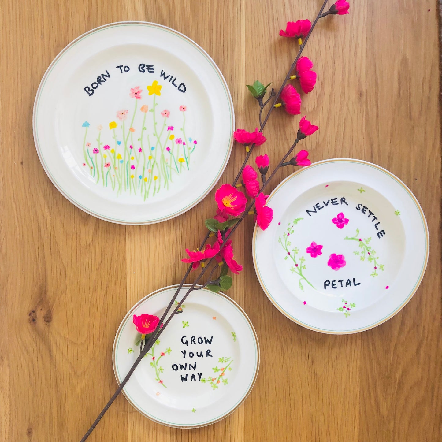 Upcycled “Born to be Wild” by Wedgwood Plates