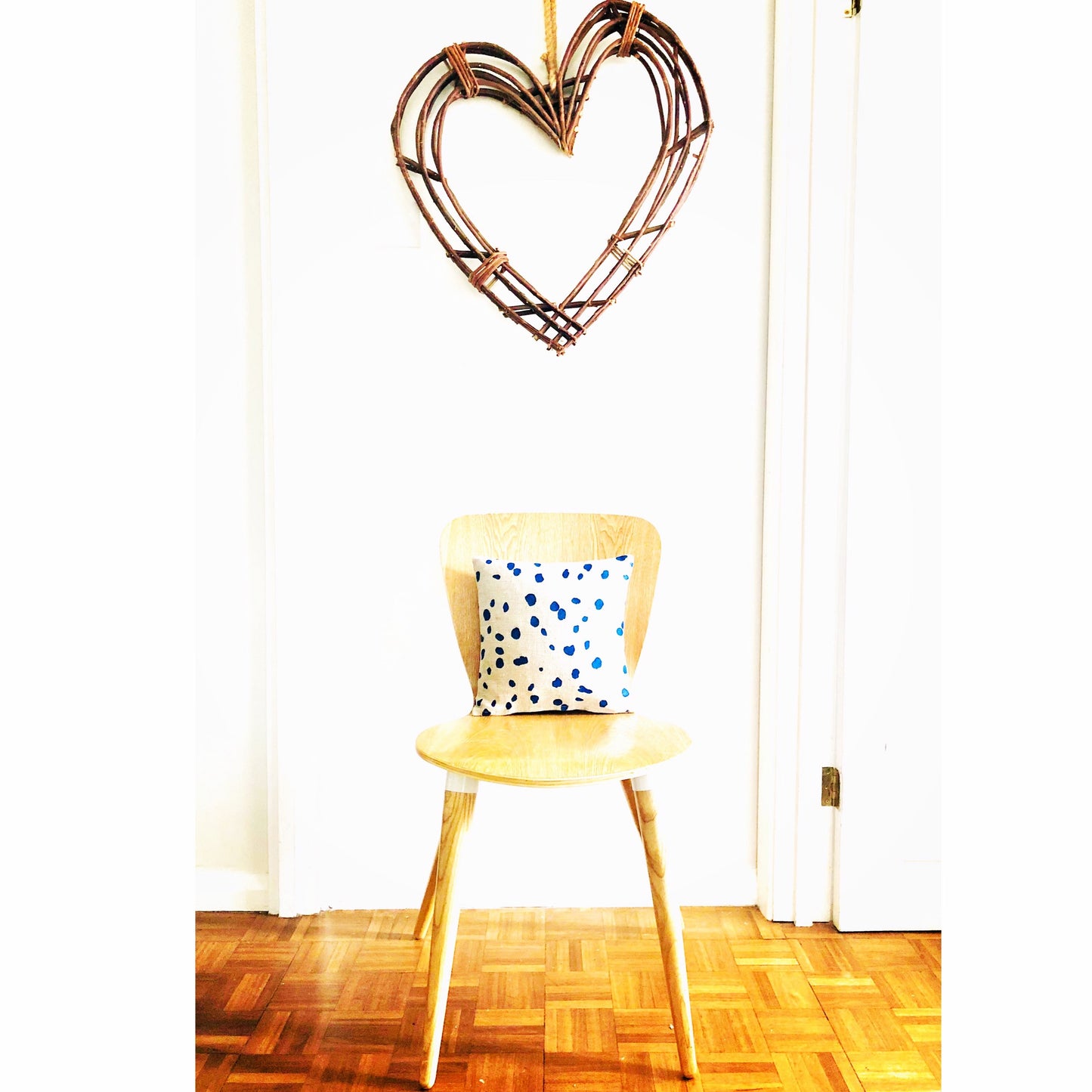 Sustainable Dalmatian print cushion