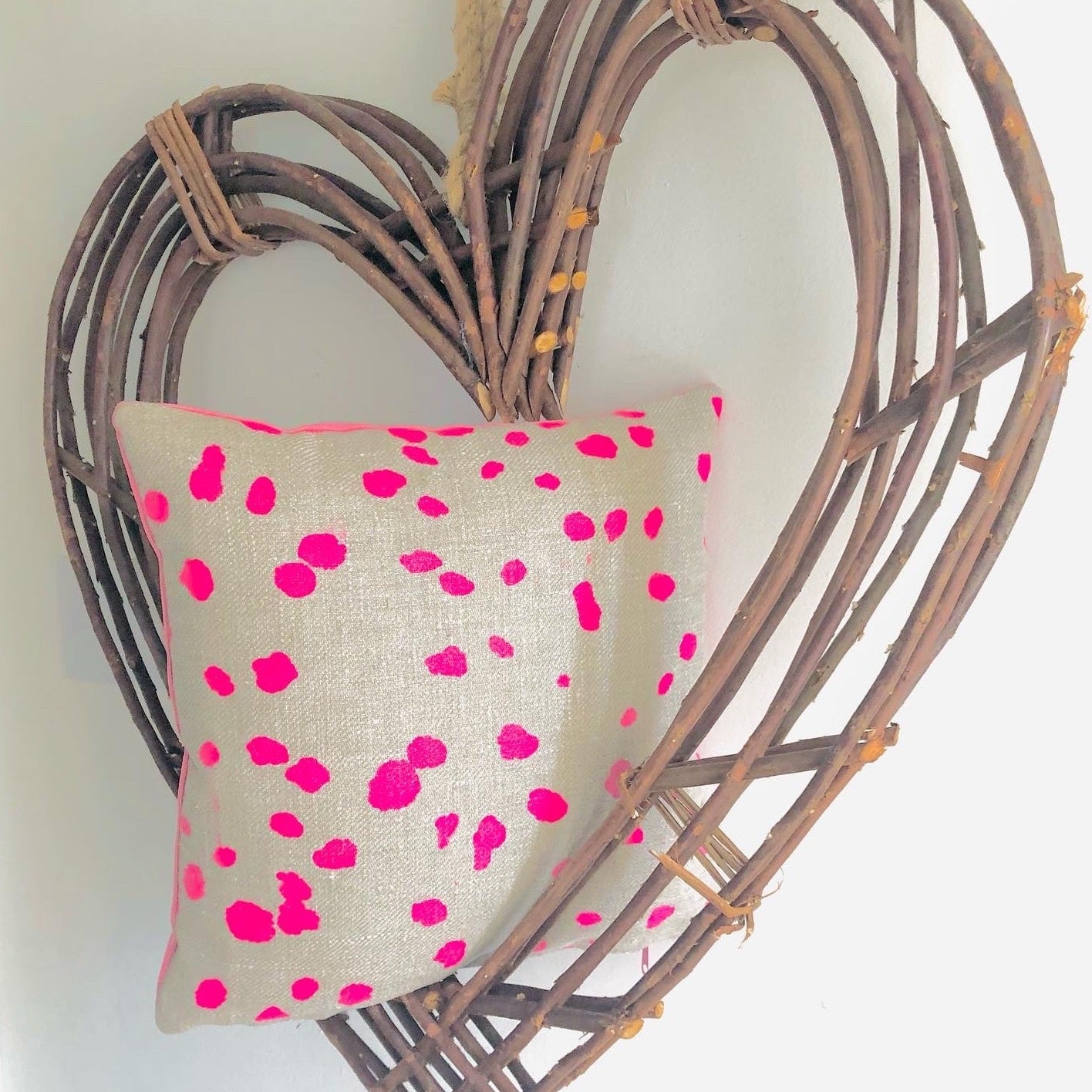 Sustainable Dalmatian print cushion