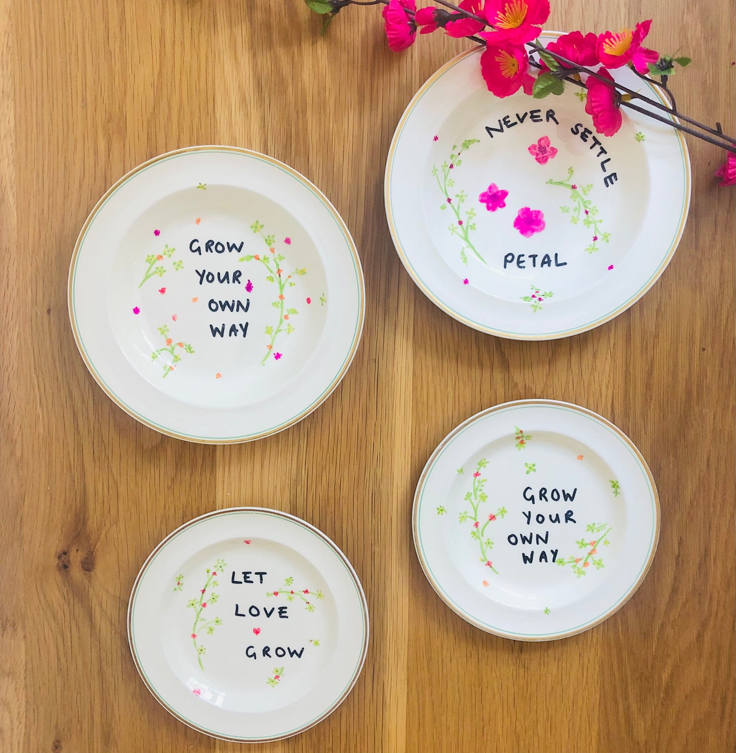 “Grow Your Own Way” Vintage Plate