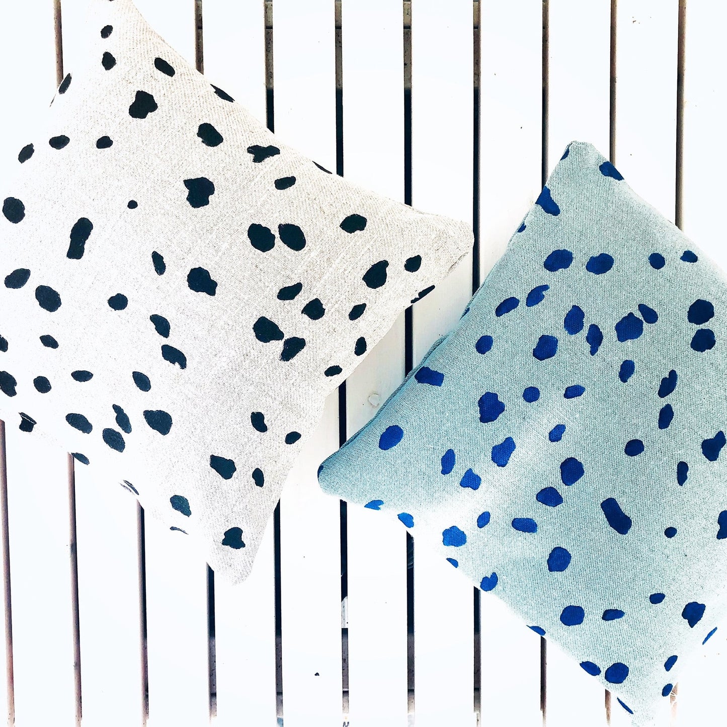 Sustainable Dalmatian print cushion