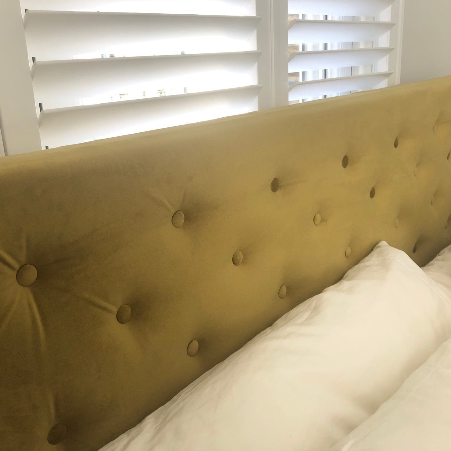 Chartreuse Velvet Headboard