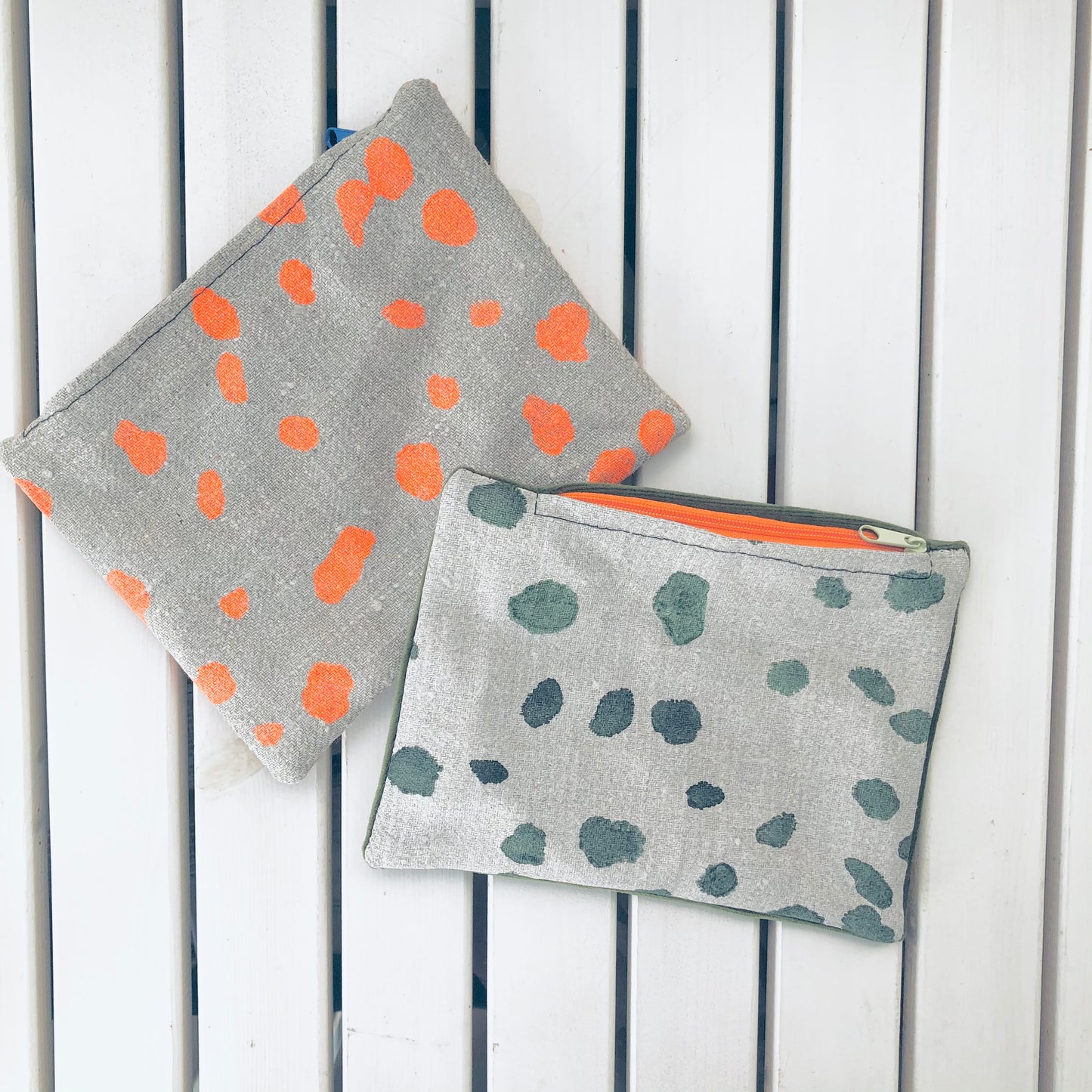 Upcycled Pouch - Dalmatian Print