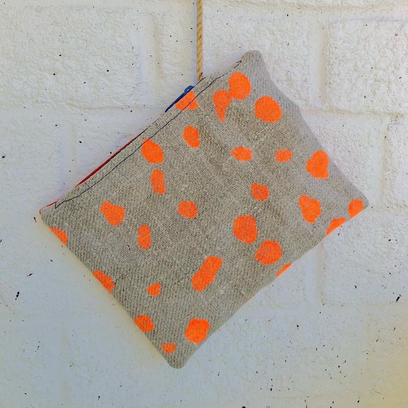 Upcycled Pouch - Dalmatian Print