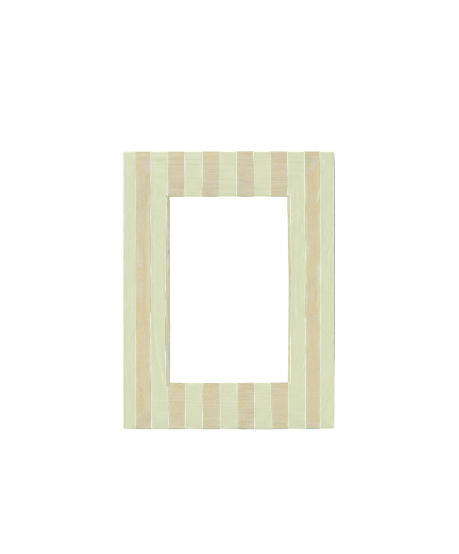 Upcycled Hand-painted Stripe Eco-Wooden Photo Frame 5x7"