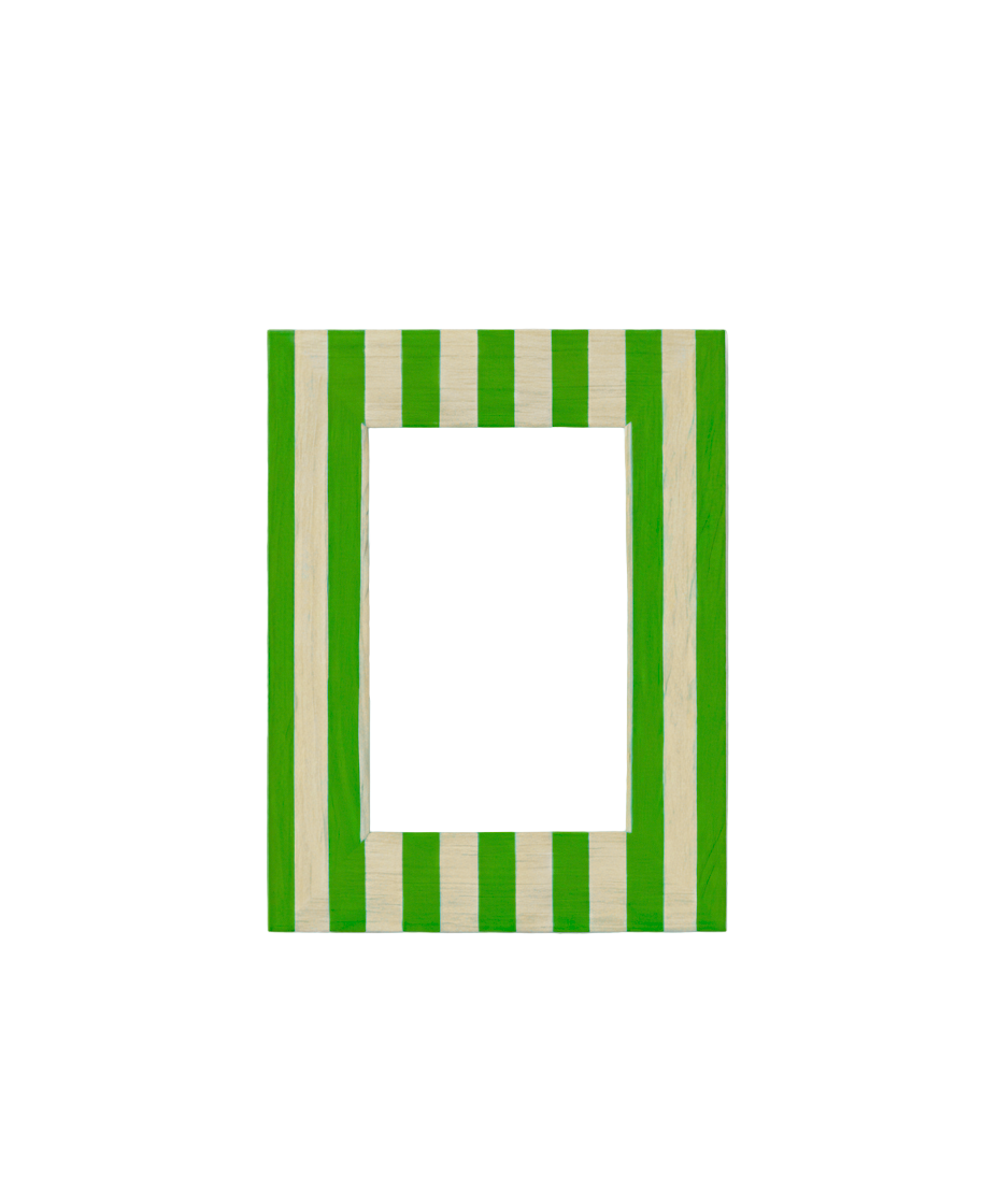 Upcycled Hand-painted Stripe Eco-Wooden Photo Frame A4