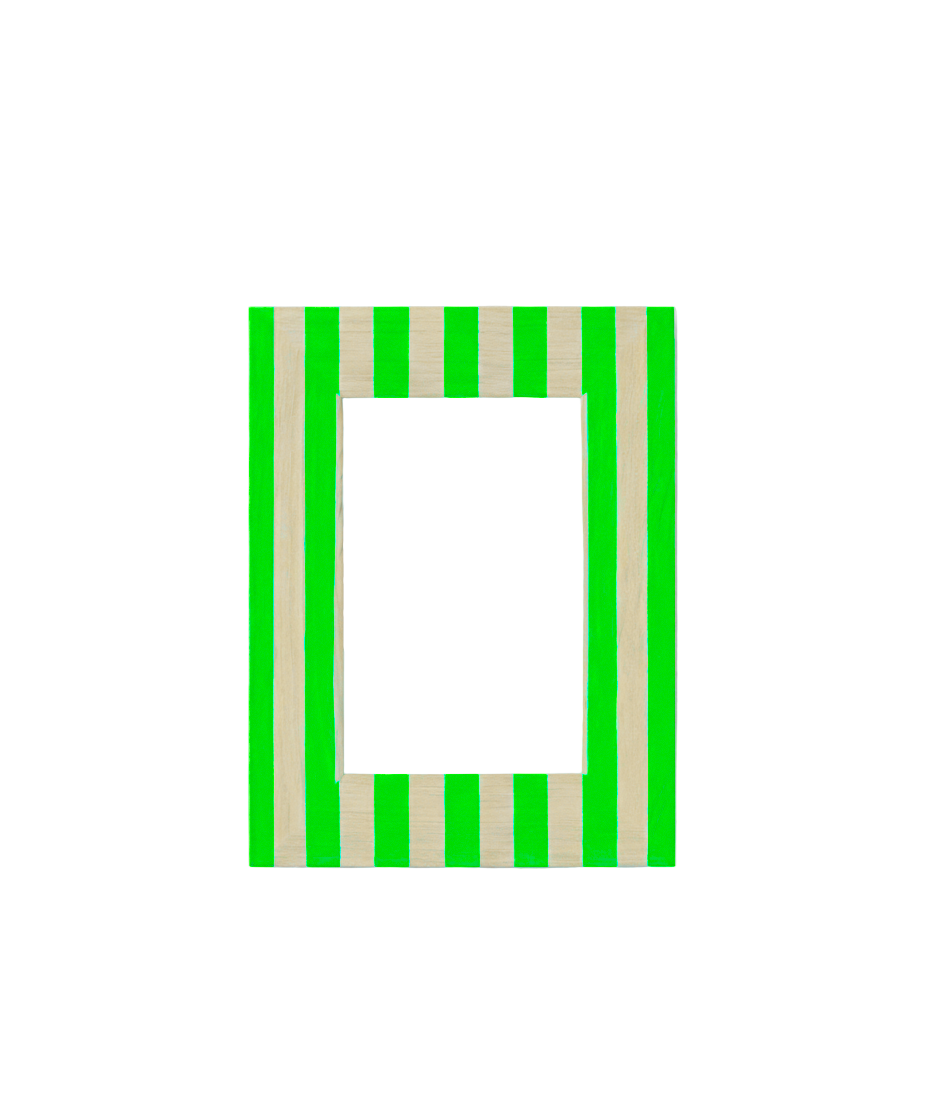 Upcycled Hand-painted Stripe Eco-Wooden Photo Frame A4